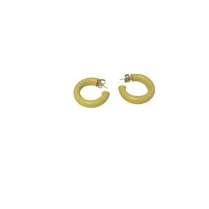 Chic Yellow Hoop Earrings